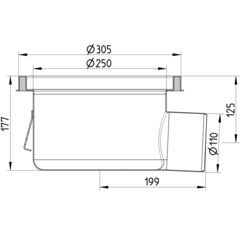 Line Drawing - Drain-No membrane-305