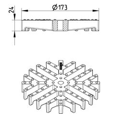 Line Drawing - Grating-Drain-205-Vinyl-232