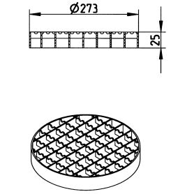 Line Drawing - Grating-Drain-305-Vinyl-332