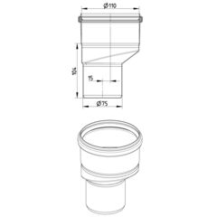 Line Drawing - Reducer-eccentric