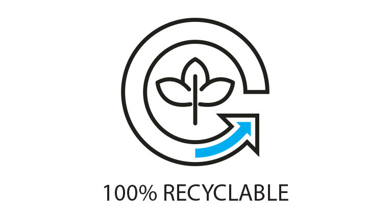 100 % recyclable